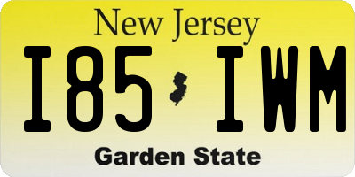 NJ license plate I85IWM