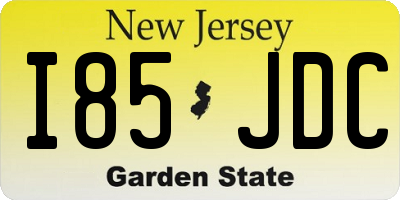 NJ license plate I85JDC