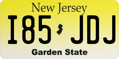 NJ license plate I85JDJ