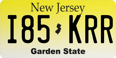 NJ license plate I85KRR