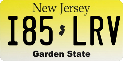 NJ license plate I85LRV
