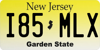 NJ license plate I85MLX