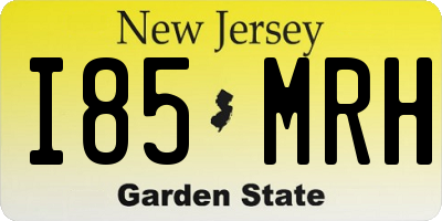 NJ license plate I85MRH