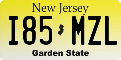 NJ license plate I85MZL