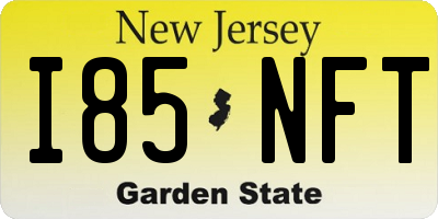 NJ license plate I85NFT