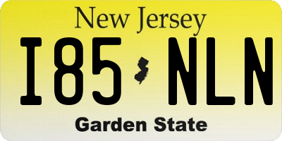 NJ license plate I85NLN