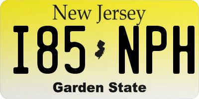 NJ license plate I85NPH