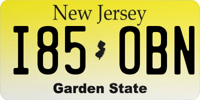 NJ license plate I85OBN