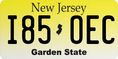NJ license plate I85OEC