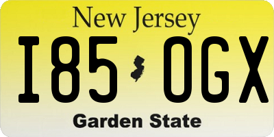 NJ license plate I85OGX