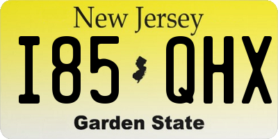 NJ license plate I85QHX