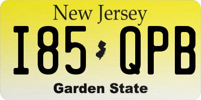 NJ license plate I85QPB