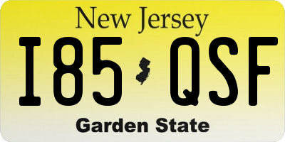 NJ license plate I85QSF