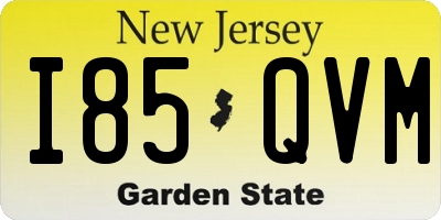 NJ license plate I85QVM