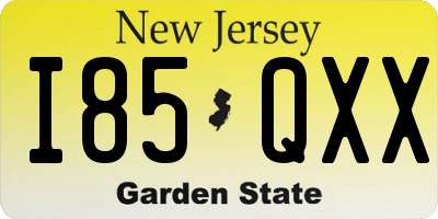 NJ license plate I85QXX