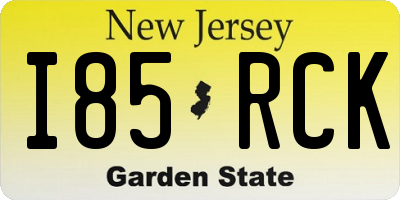 NJ license plate I85RCK