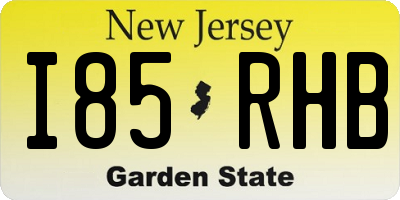 NJ license plate I85RHB
