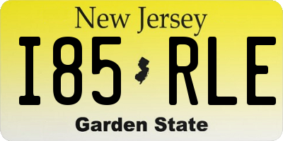 NJ license plate I85RLE