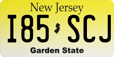 NJ license plate I85SCJ