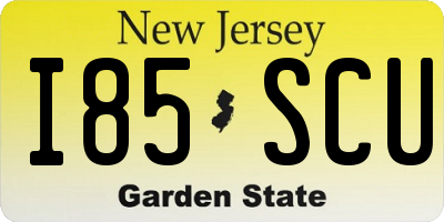 NJ license plate I85SCU