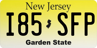 NJ license plate I85SFP