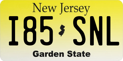 NJ license plate I85SNL