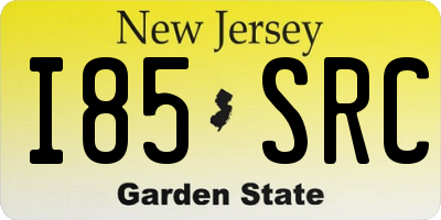 NJ license plate I85SRC