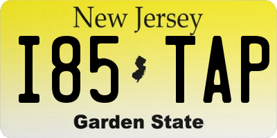 NJ license plate I85TAP