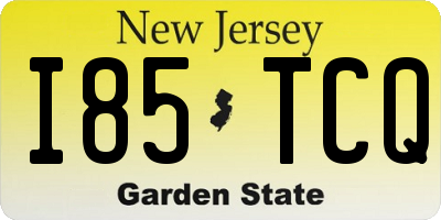 NJ license plate I85TCQ