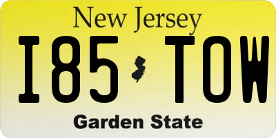 NJ license plate I85TOW