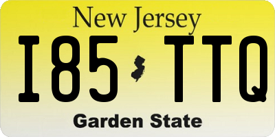NJ license plate I85TTQ