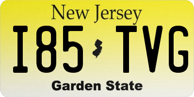 NJ license plate I85TVG