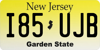 NJ license plate I85UJB