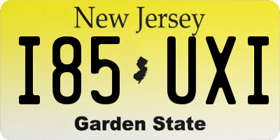 NJ license plate I85UXI