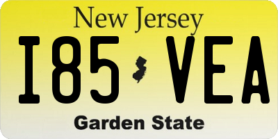 NJ license plate I85VEA