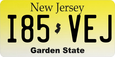NJ license plate I85VEJ
