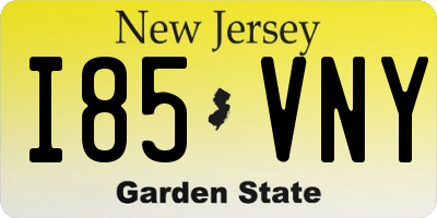 NJ license plate I85VNY