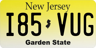 NJ license plate I85VUG