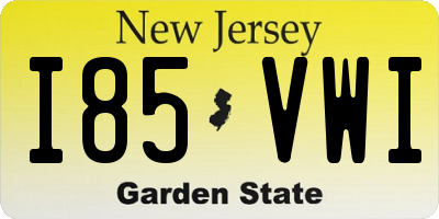 NJ license plate I85VWI