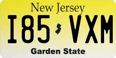 NJ license plate I85VXM