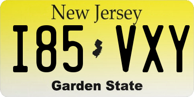 NJ license plate I85VXY