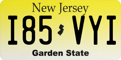 NJ license plate I85VYI
