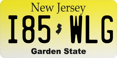 NJ license plate I85WLG