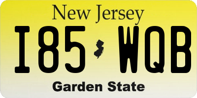 NJ license plate I85WQB