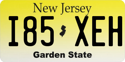 NJ license plate I85XEH