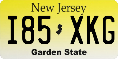 NJ license plate I85XKG