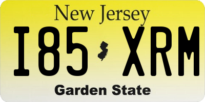 NJ license plate I85XRM