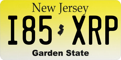 NJ license plate I85XRP