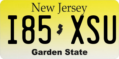 NJ license plate I85XSU