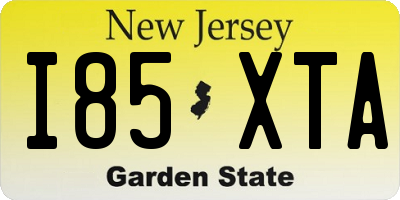 NJ license plate I85XTA